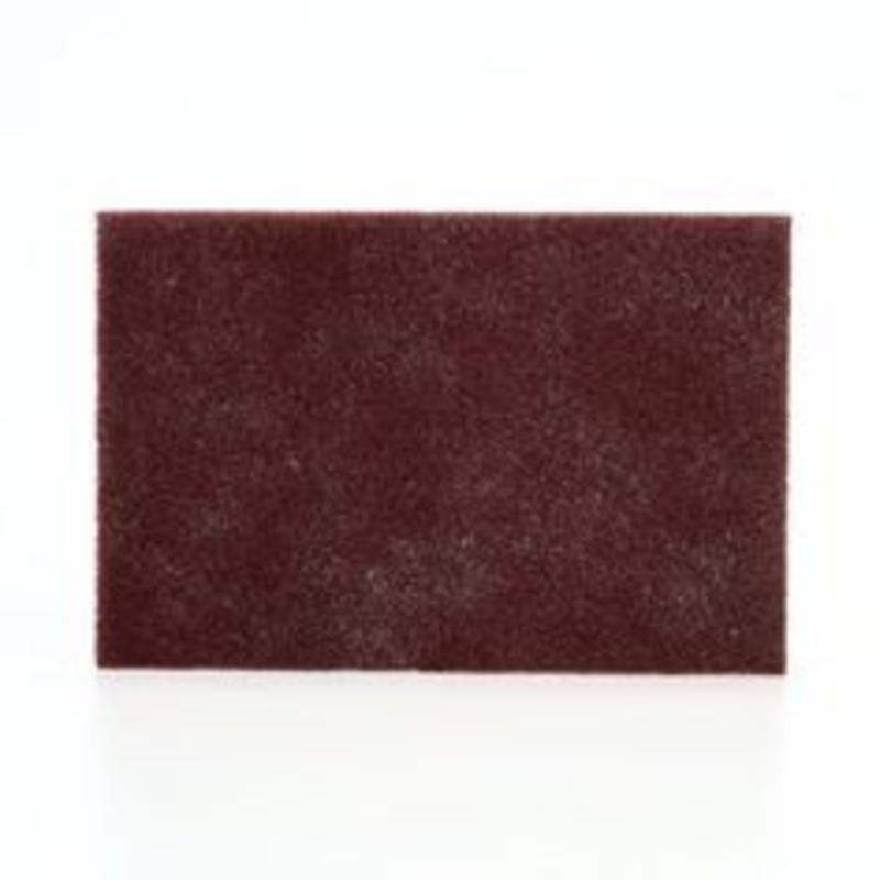 3M (815) SB7447 Scotch-Brite General Purpose Hand Pad, 7447, 9 in x 6 in (22.86 cm x 15.24 cm), regular, Colour: Maroon, 3M Stock No. 7000000728