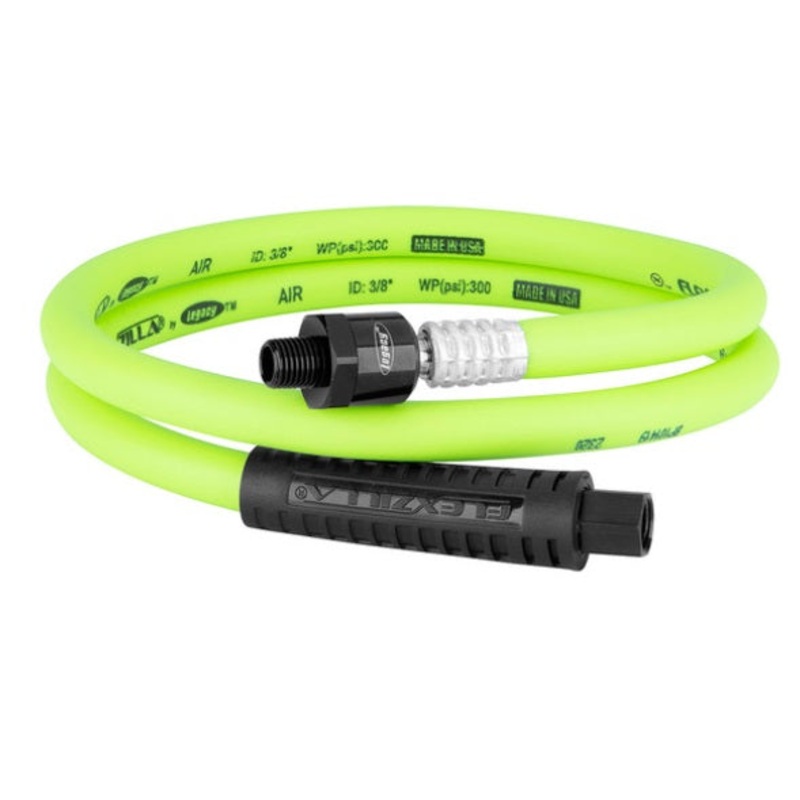 Flexzilla (717) HFZ3804YW2B Flexzilla Whip Hose with Ball Swivel, 3/8" x 4 FT, Green - ENGLISH ONLY NOT FOR CONSUMER SALE
