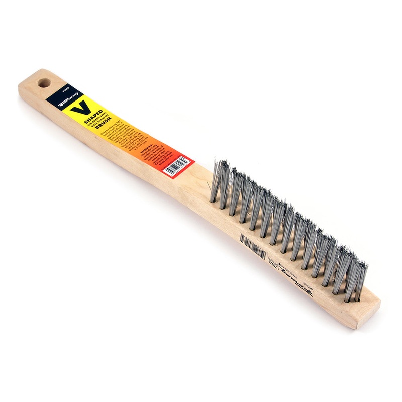 Forney (332) 70523 Scratch Brush, V-Groove, Stainless, 3 x 19 Rows