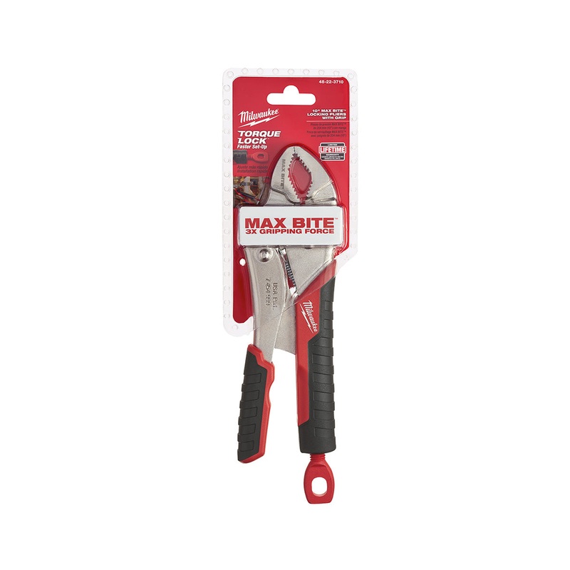 Milwaukee (366) 48-22-3710 10" TORQUE LOCK Straight Jaw Locking Pliers with MAXBITE