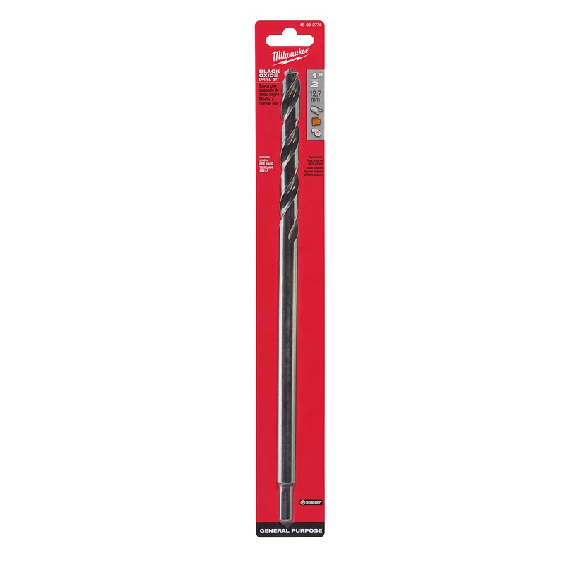 Milwaukee (366) 48-89-2776 1/2" x 12" Aircraft Length Black Oxide Drill Bit