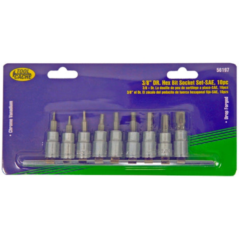 Dynaline (378) 56197 Hex Bit Socket Set - SAE, Tool Cache Blue Table