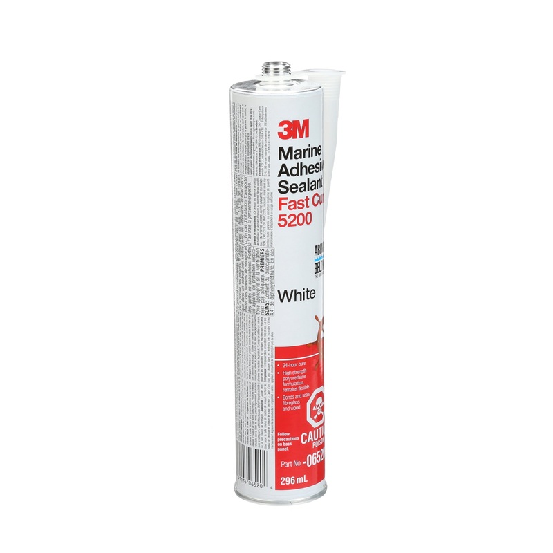 3M (815) 06520 3M Marine Adhesive Sealant, 5200, white, 10 fl oz (295 mL), cartridge, Colour: White, 3M Stock No. 7000120491