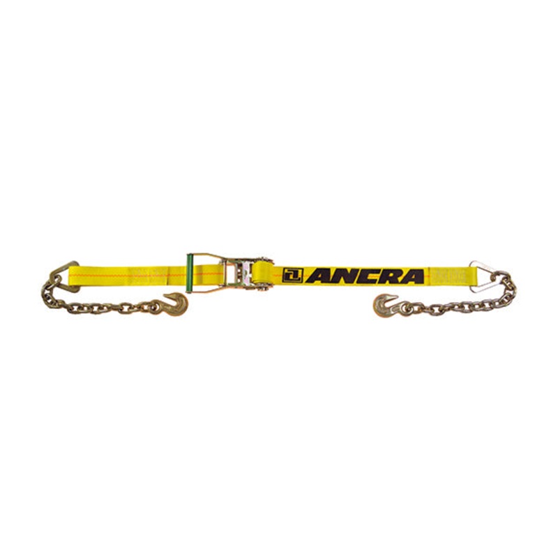 Ancra (880) 45982-15 2" x 27' Ratchet Strap w/43366-21 Chain Anchors