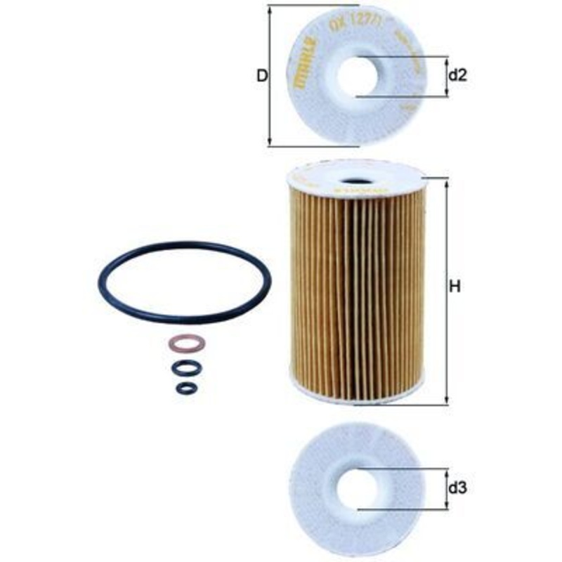 Mahle (201) OX1271D ENGINE OIL FILTER