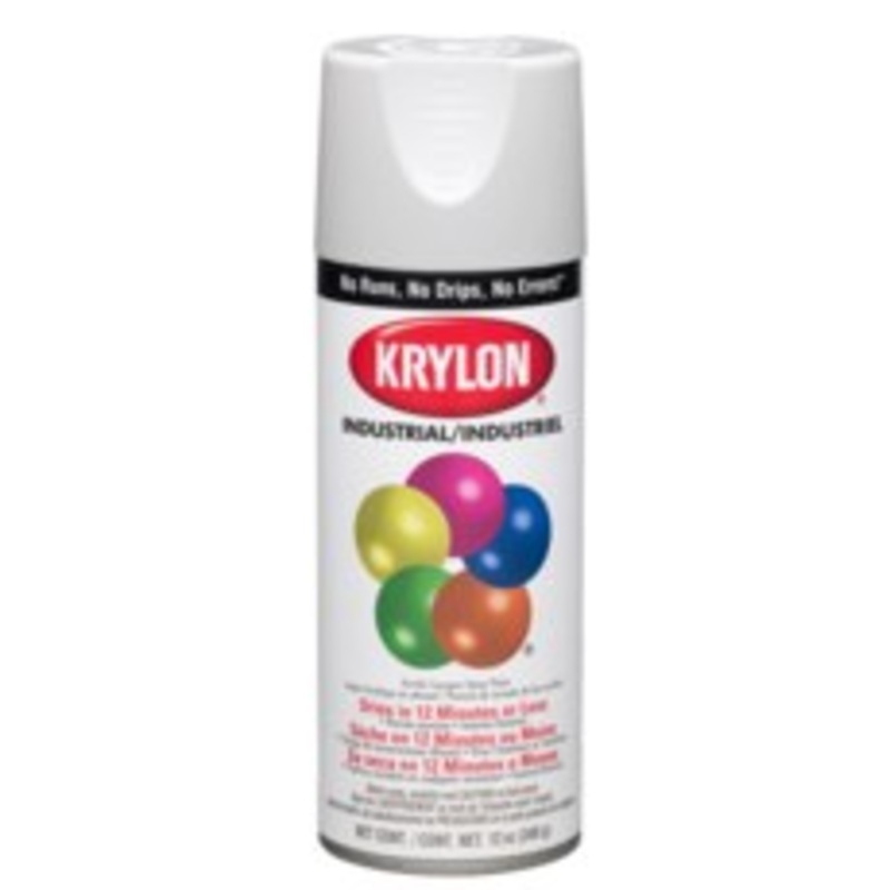 Sherwin Williams (435) K01508 Krylon Industrial Acryli-Quik Acrylic Lacquer, Semi-Gloss, White, 12 oz.