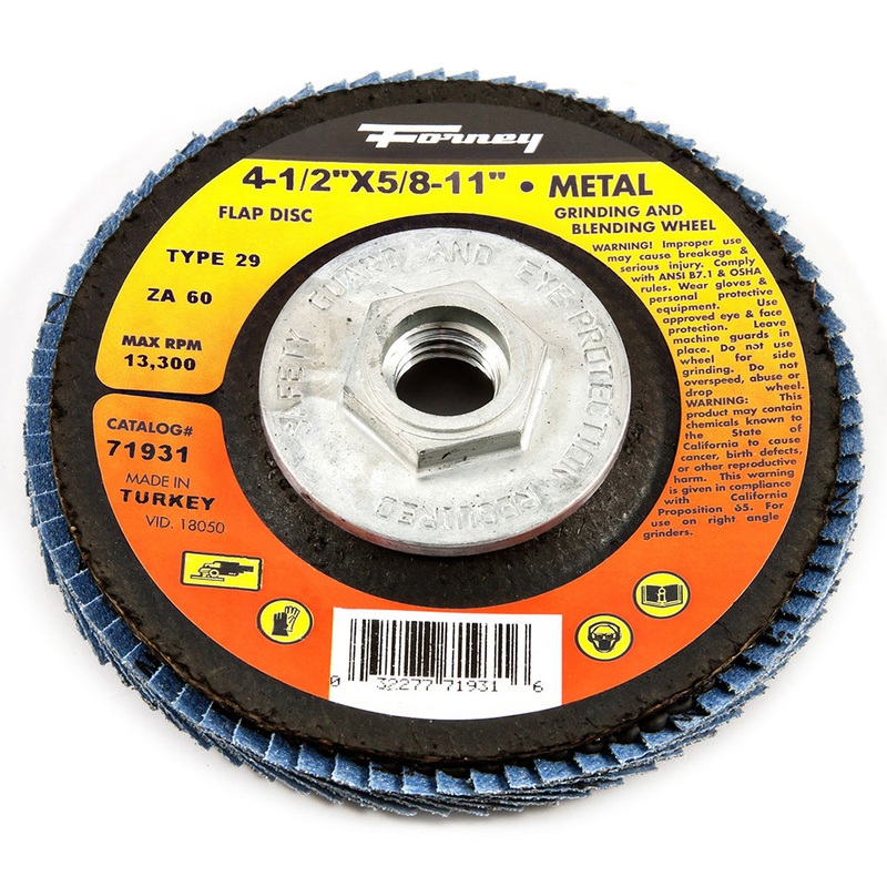 Forney (332) 71931 Flap Disc, Type 29, 4-1/2 in x 5/8 in-11, ZA60