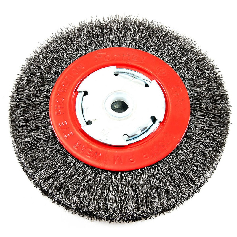Forney (332) 72752 Wire Wheel, Crimped, 6 in x .014 in x 1/2 in - 5/8 in Arbor