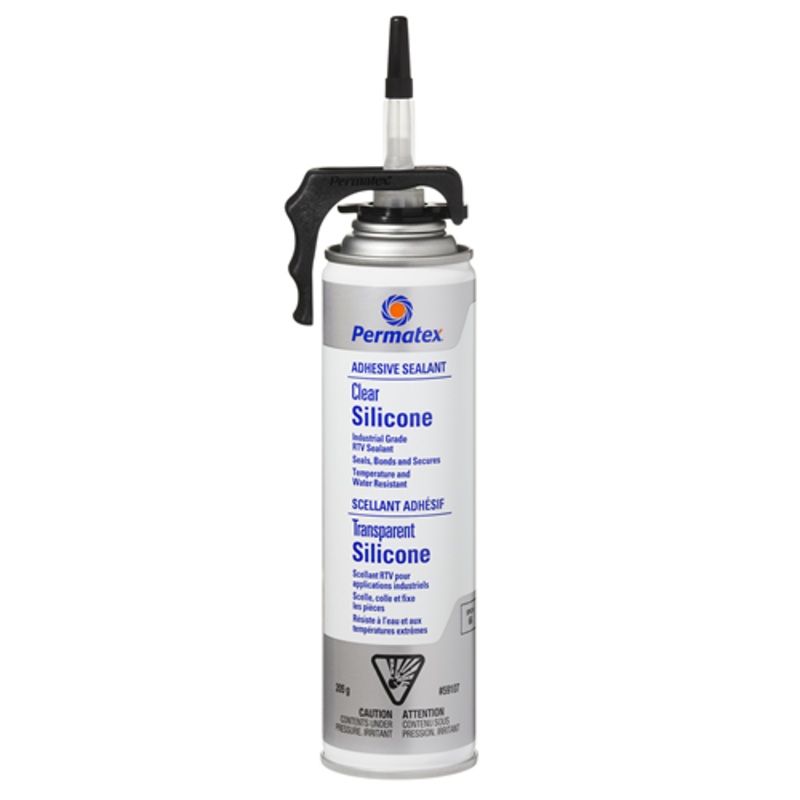 Permatex (610) 59107 PERMATEX CLEAR SILICONE SEALANT 66 205G POWER CAN