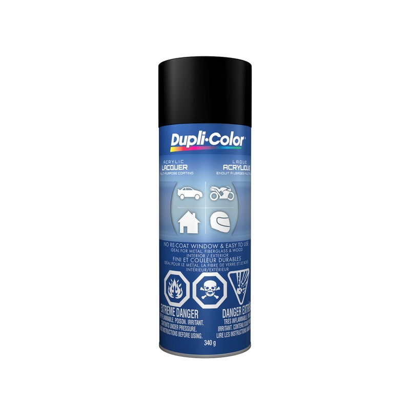 Sherwin Williams (435) CDAL1607 Dupli-Color Premium Lacquer, Flat, Black, 340 g