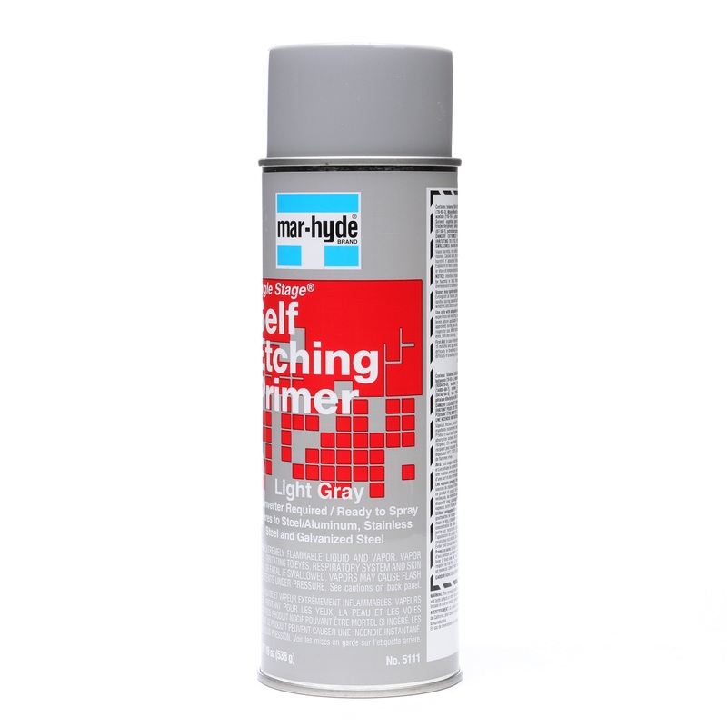 3M (815) 5111 3M Mar-Hyde Single Stage Self-Etching Primer Aerosol, 5111, light grey, 19 oz. (538 g), Colour: Gray, 3M Stock No. 7000125080