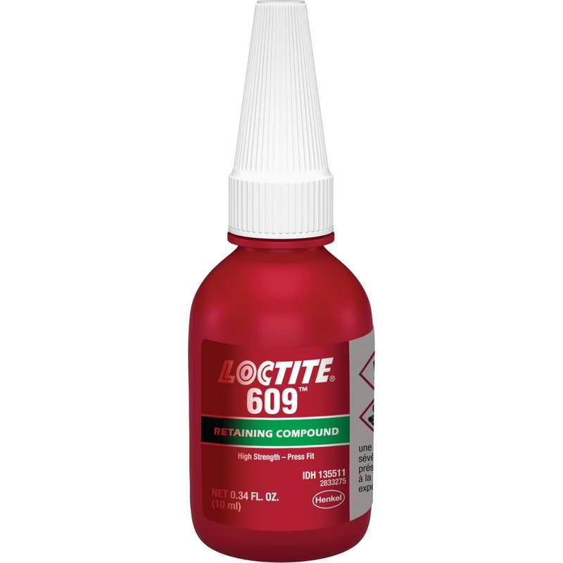 Loctite (123) 135511 (60921) 609 RETAINING COMPOUND GENERAL PURPOSE 10 ML BOTTLE.