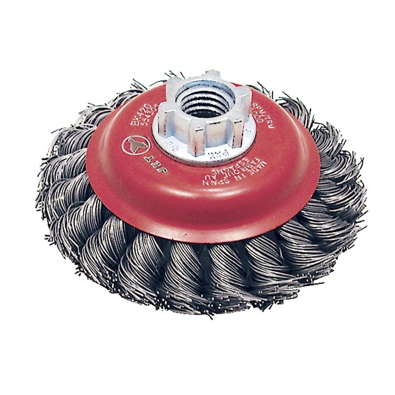 SureWerx (545) 554305 JET 4 x 5/8-11 NC Knot Twisted Conical Brush - Model Number BK420T