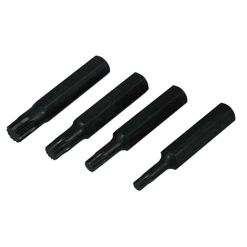 Lisle (371) 60750 Triple Square (12 point) bits to fit 6, 8, 10 and 12mm sizes; all on 1/2" hex dri