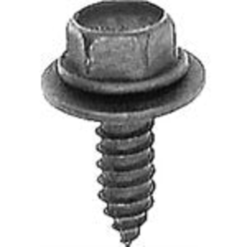 Geno Industries (112) 12351 50 Pack - TAPPING SCREW 6.3-1.81 X 20MM HEX WASH HD SEMS -BLK.PHOS.