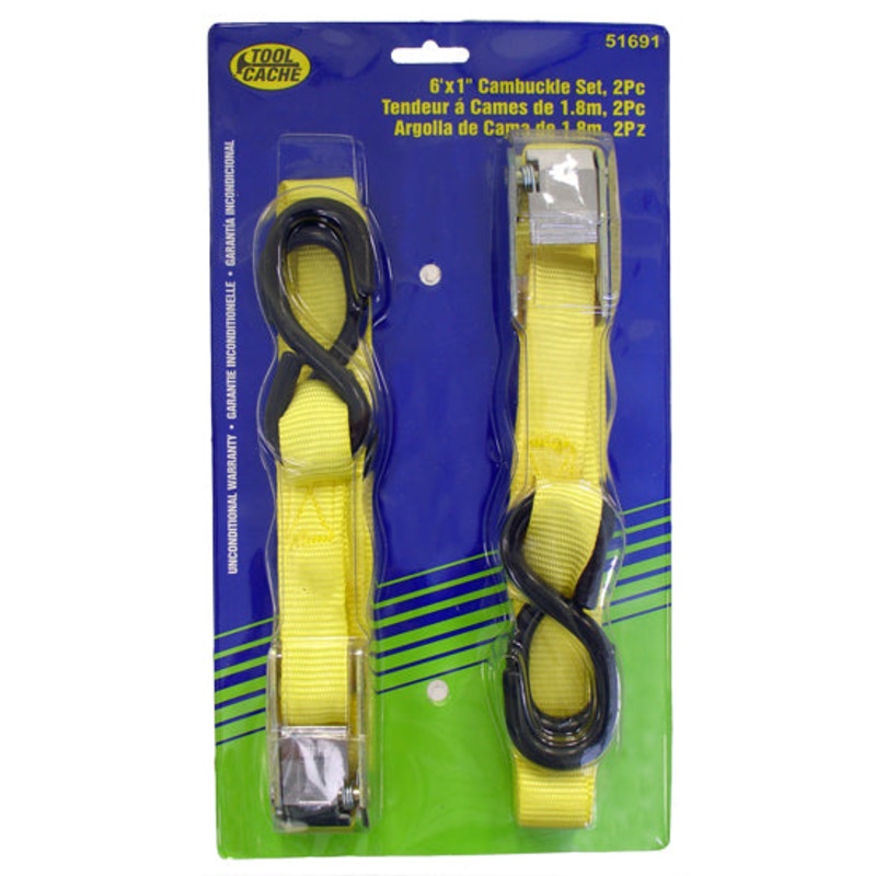 Dynaline (378) 51691 2pc Cambuckle Set - 1" x 12', Tool Cache Blue Table