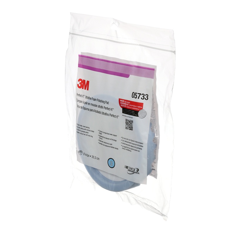 3M (815) 05733 3M Perfect-It Ultrafine Foam Polishing Pad, 05733, 8 in (203.2 mm), Colour: Blue, 3M Stock No. 7100003841