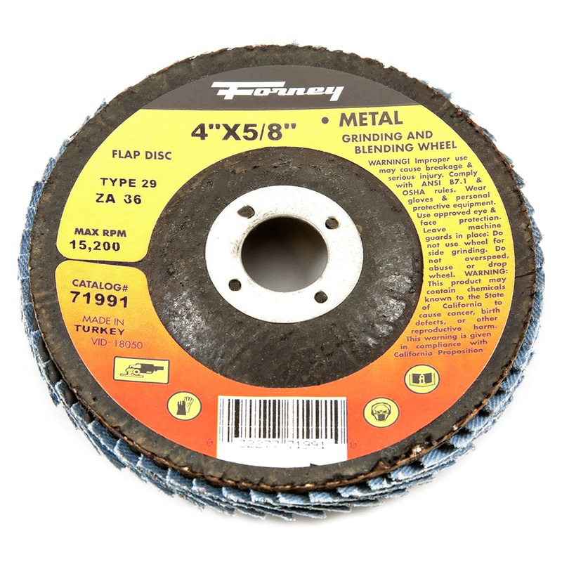 Forney (332) 71991 Flap Disc, Type 29, 4 in x 5/8 in, ZA36