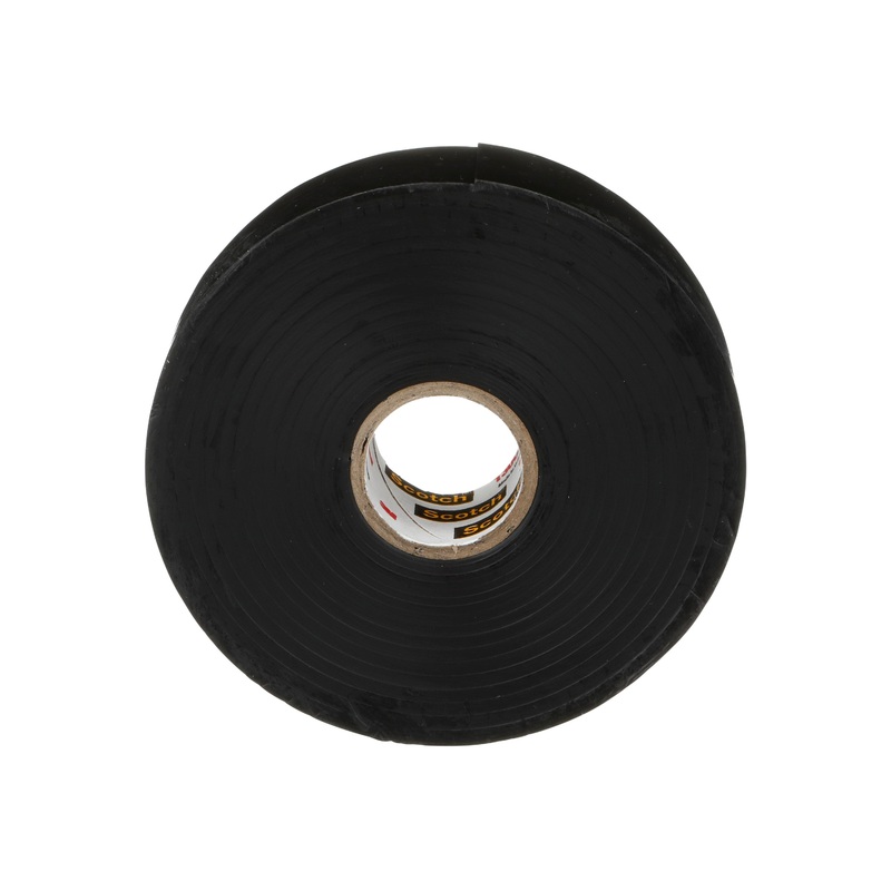 3M (815) 130C-1X30 Scotch Linerless Rubber Splicing Tape, 130C, black, 1 in x 30 ft (25.4 mm x 9.1 m), Colour: Black, 3M Stock No. 7000006090