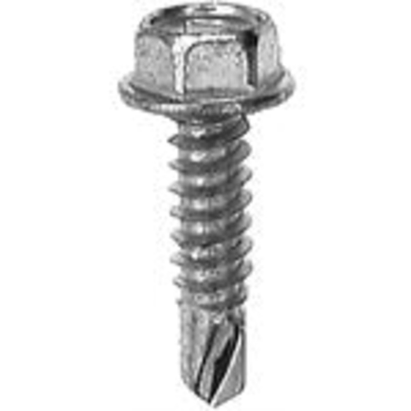 Geno Industries (112) 11914 25 Pack - No.14 X 1 IND HEX WA HD No.3 SUPER TEKS - ZINC