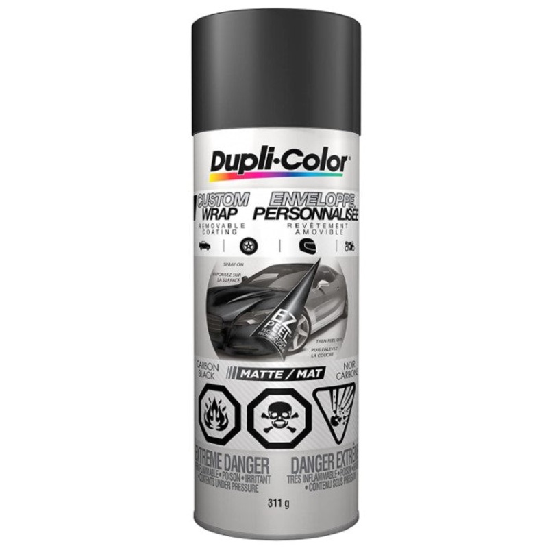 Sherwin Williams (435) CCWRC794 Dupli-Color Custom Wrap Removable Coating, Matte, Carbon Black, 396 g
