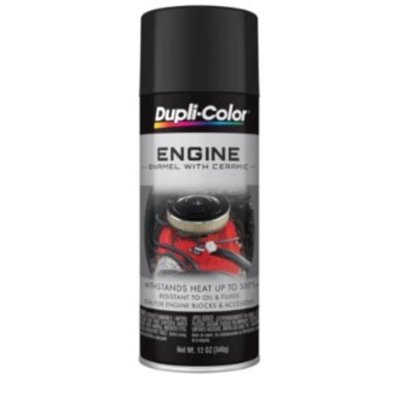 Sherwin Williams (435) CDE1635 Dupli-Color Engine Enamel with Ceramic, Semi-Gloss, Black, 340 g