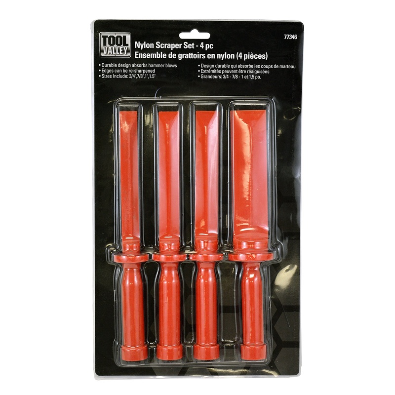 Dynaline (378) 77346 Nylon Scraper Set - 4 pc, Pro Tool Black Table
