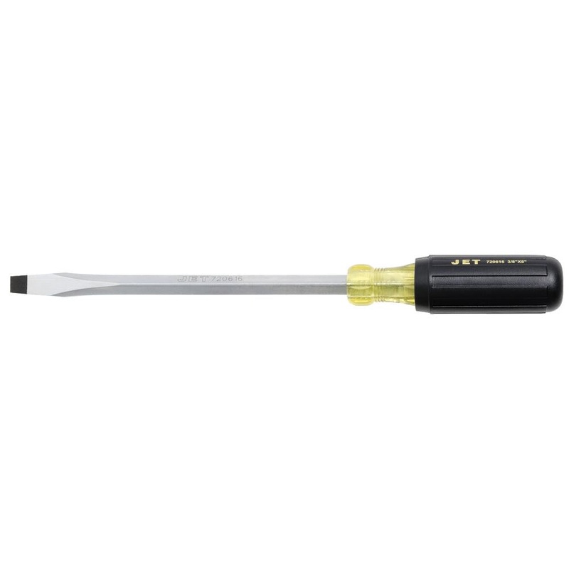 SureWerx (545) 720616 JET 3/8" x 8" Slot Square Shank Cushion Grip Screwdriver - Model Number JKSS-8
