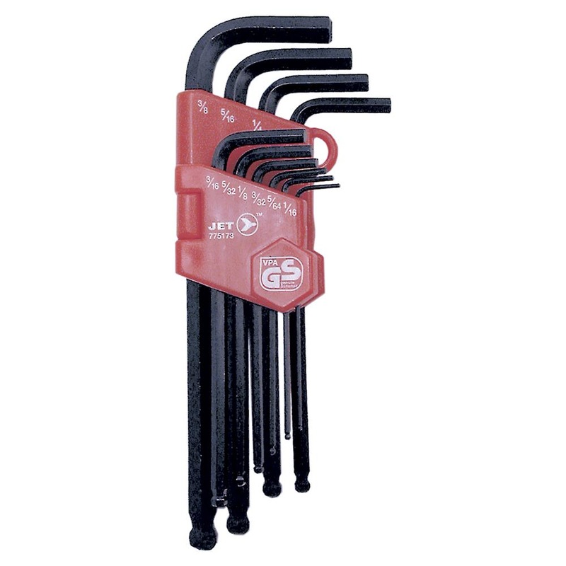 SureWerx (545) 775173 JET Ball Nose Hex Key Set - SAE - 10 pc - Model Number JBHK-10