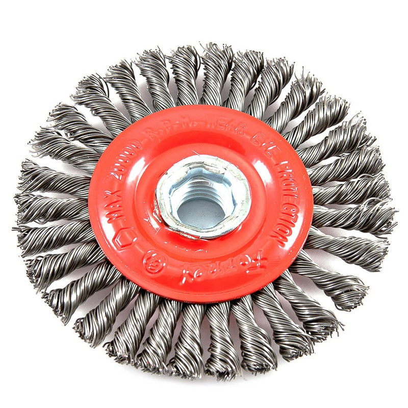 Forney (332) 72760 Wire Wheel, Stringer Bead, 4 in x .020 in x 5/8 in-11 Arbor