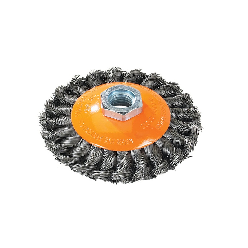 Walter (365) 13H504 5 X 5/8" SAUCER CUP BRUSH KNOT TWISTED WIRE