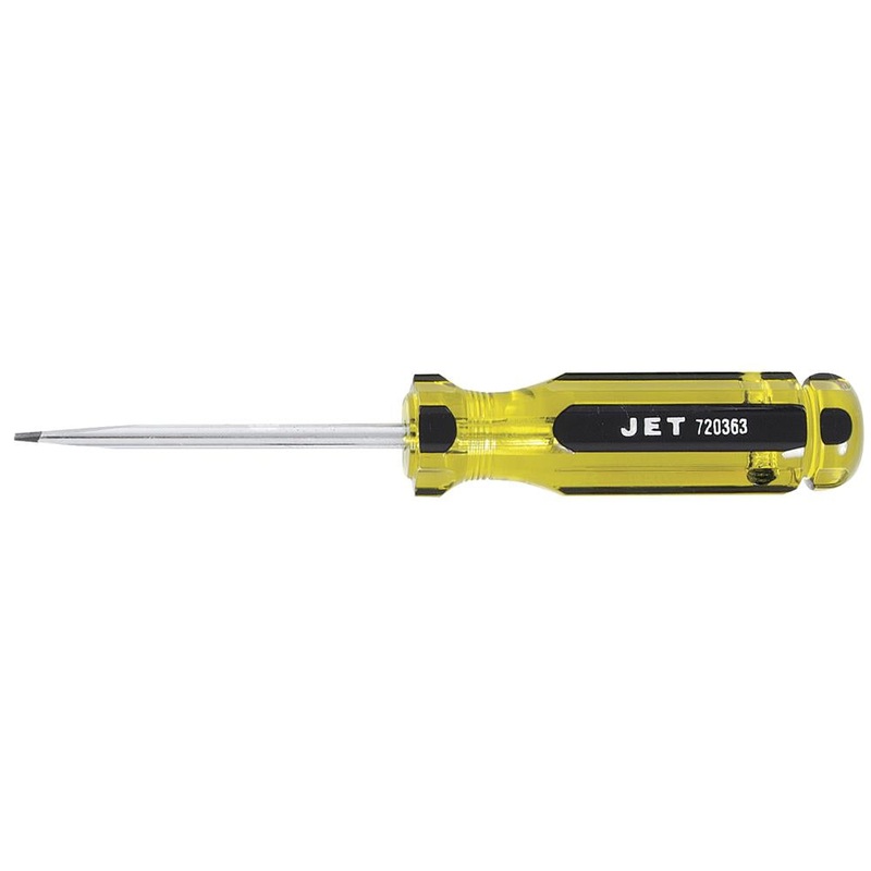 SureWerx (545) 720363 JET Slot Jumbo Handle Round Shank Screwdriver - 3/16" x 3" - Model Number SDS-3R