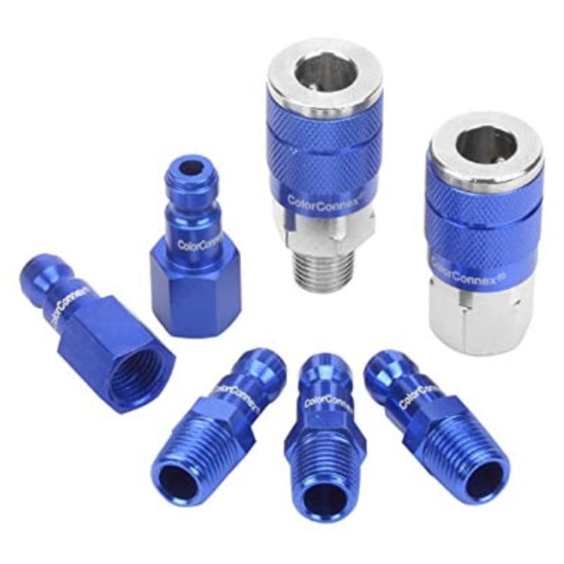 Flexzilla (717) A72457C-CA Flexzilla Colorconnex Type C, 1/4 Body Coupler & Plug Kit (7 Pieces)