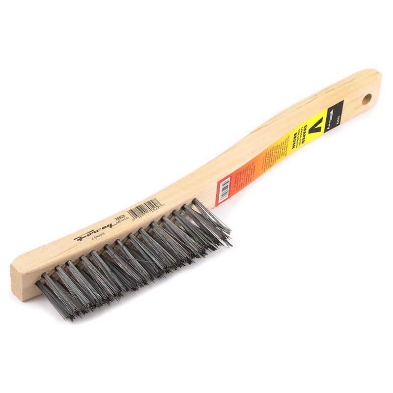 Forney (332) 70522 Scratch Brush, V-Groove, Carbon, 3 x 19 Rows