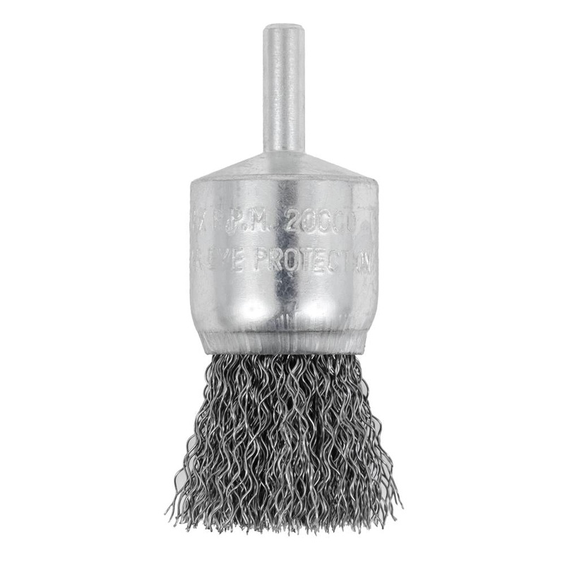 SureWerx (545) 553716 JET Shaft Mounted Crimped End Brush - 1 x 1/4" - Model Number E100-12