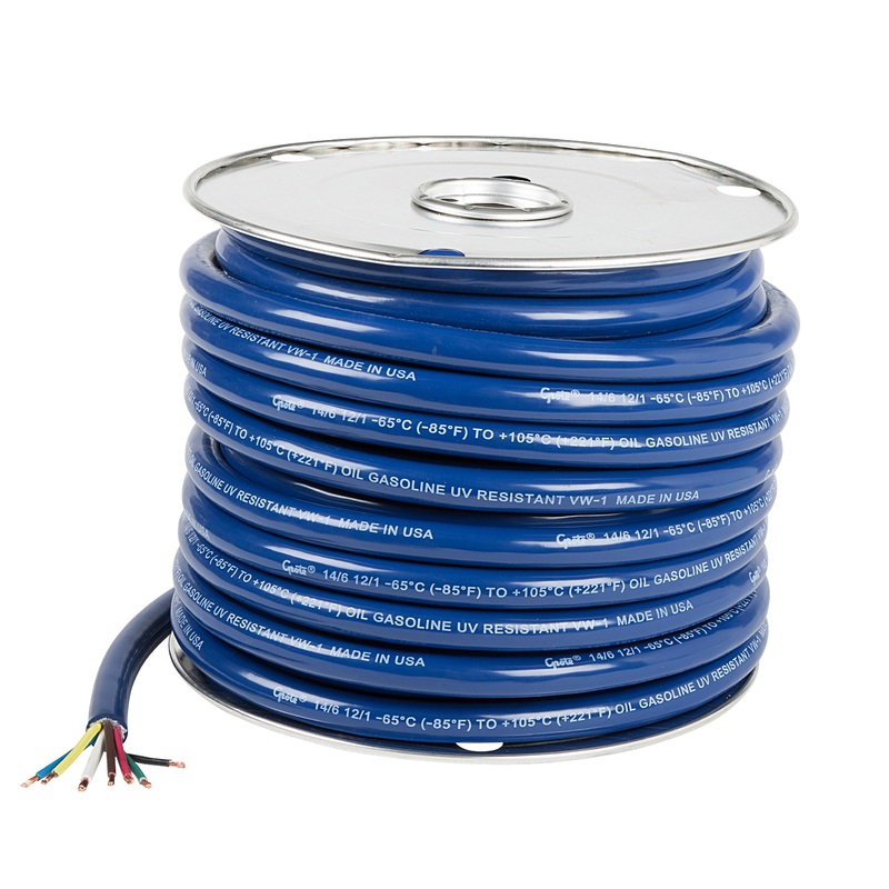 Grote (522) 82-5827 100FT Trailer Cable Low-Temp, 7 Conductor, 6/14, 1/12 Gauge