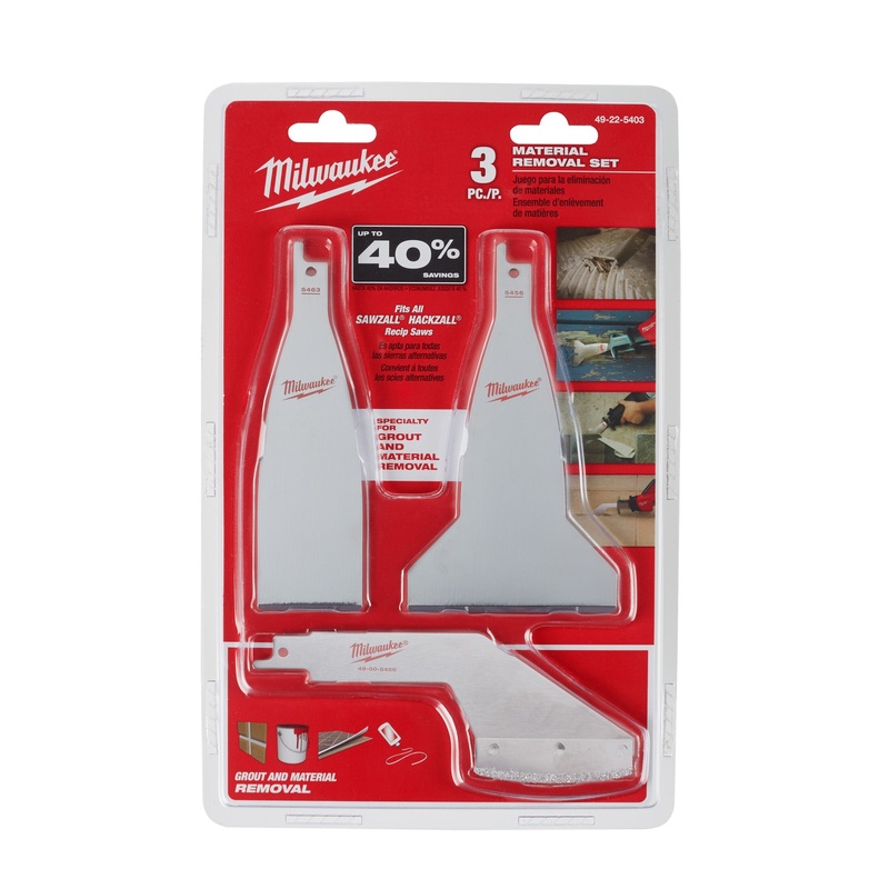 Milwaukee (366) 49-22-5403 SAWZALL Material Removal Blade Set 3pc