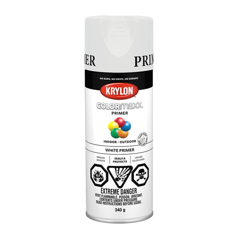 Sherwin Williams (435) 45584 Krylon COLORmaxx Paint + Primer, White Primer, 340 g