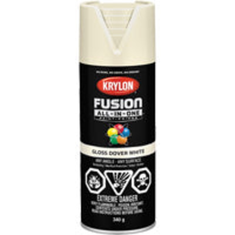 Sherwin Williams (435) 42706 Krylon Fusion All-In-One, Gloss, Dover White, 340 g