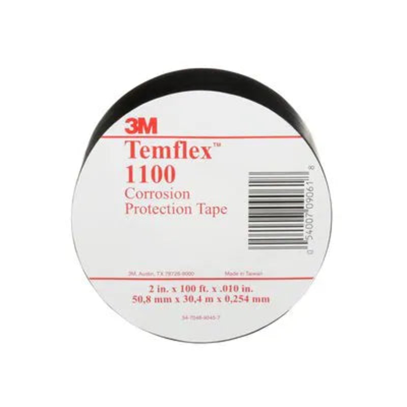 3M (815) 7000005813 3M Temflex General Use Corrosion Protection Tape, 1100, black, 2 in x 100 ft (50.8 mm x 30.5 m), 3M Stock No. : 7000005813