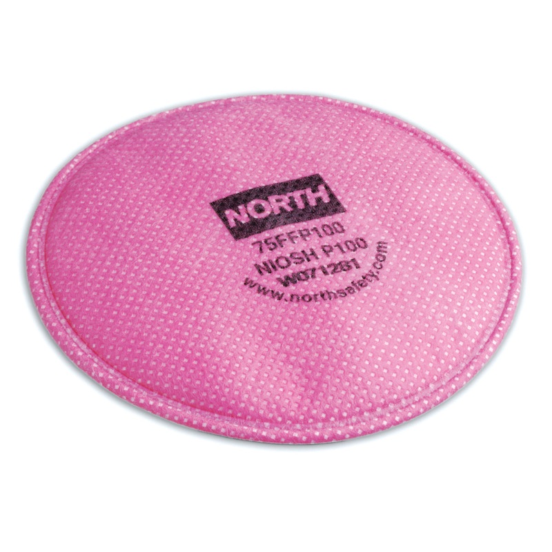 North Safety (399) 75FFP100 FILTER P100 PANCAKE 50EA = 50PR/CS