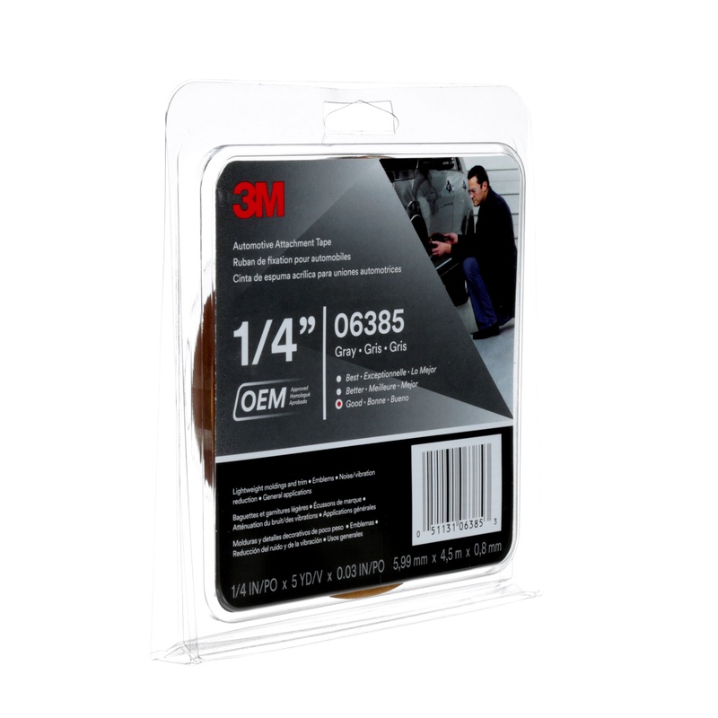 3M (815) 06385 3M Nameplate Repair Tape, 06385, Gray, .236 in x 5 yd, 30 mil, 12 per case, Colour: Grey, 3M Stock No. 7000050102
