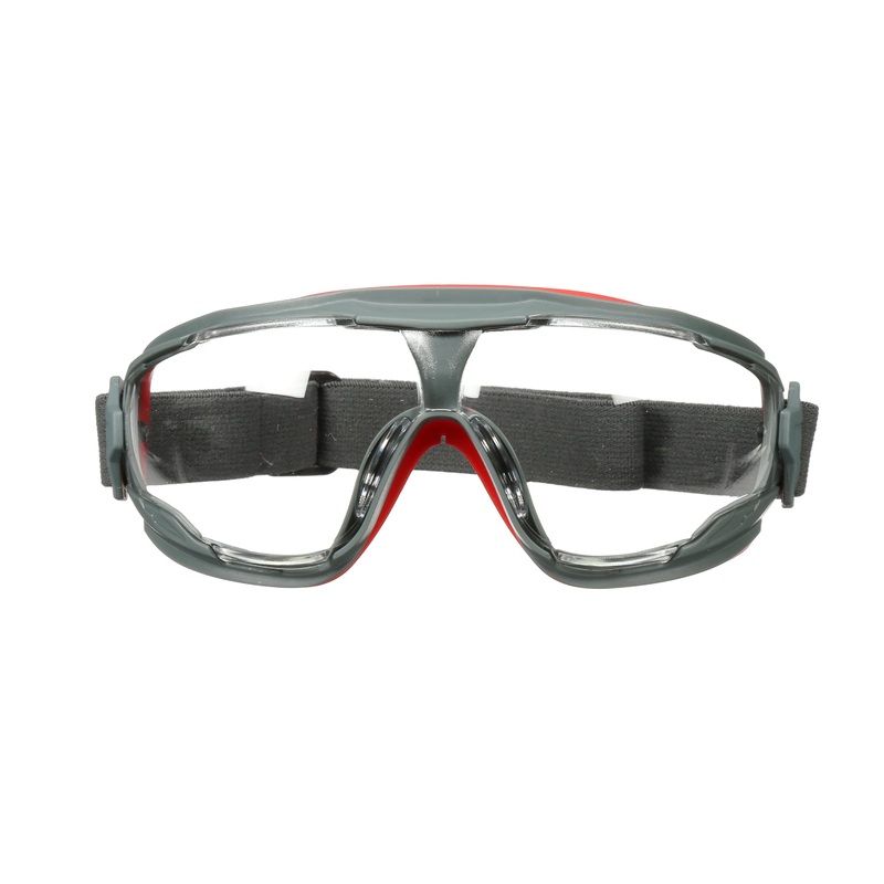 3M (815) GG501SGAF 3M GoggleGear Splash Goggle with Clear Scotchgard Anti-Fog Lens, GG501SGAF, black/red, Colour: Transparent, 3M Stock No. 7100079187