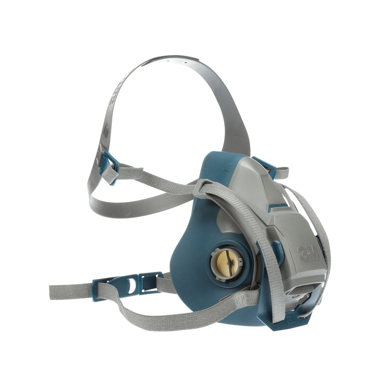 3M (815) 6503QL 3M Rugged Comfort Quick Latch Half Facepiece Reusable Respirator, 6503QL, large, Colour: Grey/Teal, 3M Stock No. 7000128241