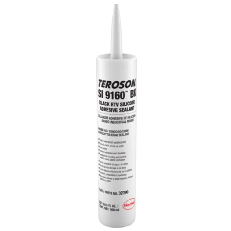 Loctite (123) 475373 (32390) TEROSON SI 9160 SILICONE SEALANT-BLACK 300 ML CARTRIDGE.