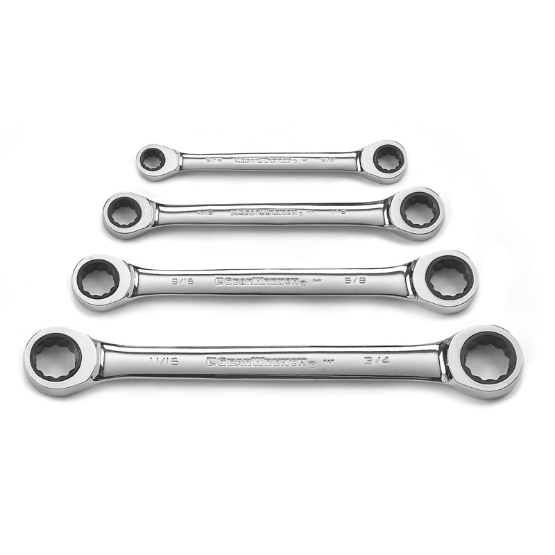 Apex Tool (442) 9240D Gearwrench SET WR RAT DBL BX SAE 4PC
