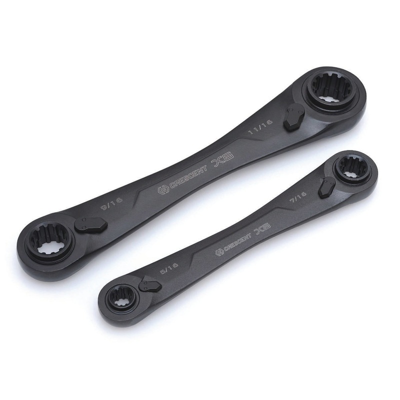 Apex Tool (442) CX6DBS2 Crescent RATCHETING WRENCH SET, 2PC, 4IN1, SAE, DB