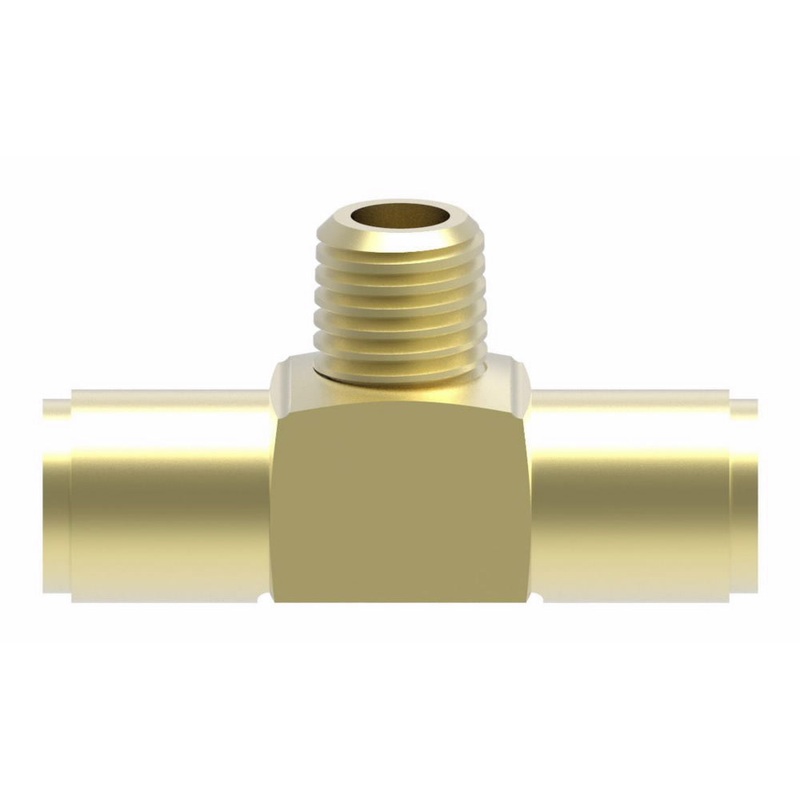 WHD (129) 1872X6X6 AIR BRAKE QC 3/8 TUBE X 3/8 MPT BR TEE