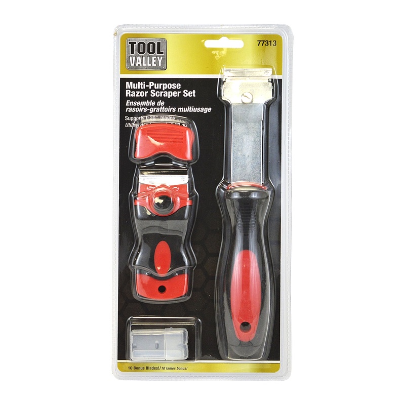 Dynaline (378) 77313 Multipurpose Razor Scraper Set, Pro Tool Black Table