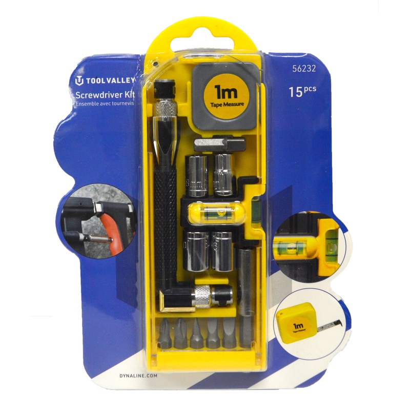 Dynaline (378) 56232 15 Pc Screwdriver Kit - Blue Table